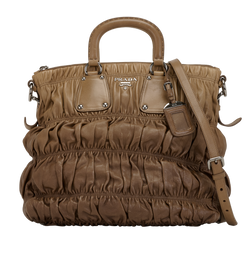 Ombre Gaufre Satchel, Leather, Brown, MII/25, LT/S, 2*